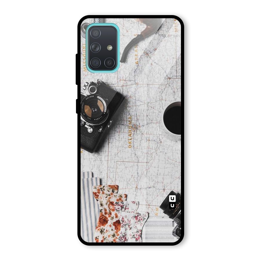 Camera Smoky Pipe Glass Back Case for Galaxy A71