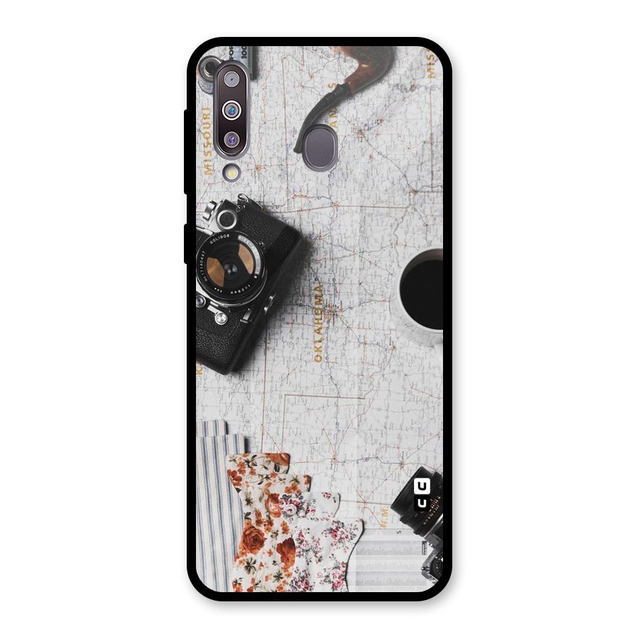 Camera Smoky Pipe Glass Back Case for Galaxy M30