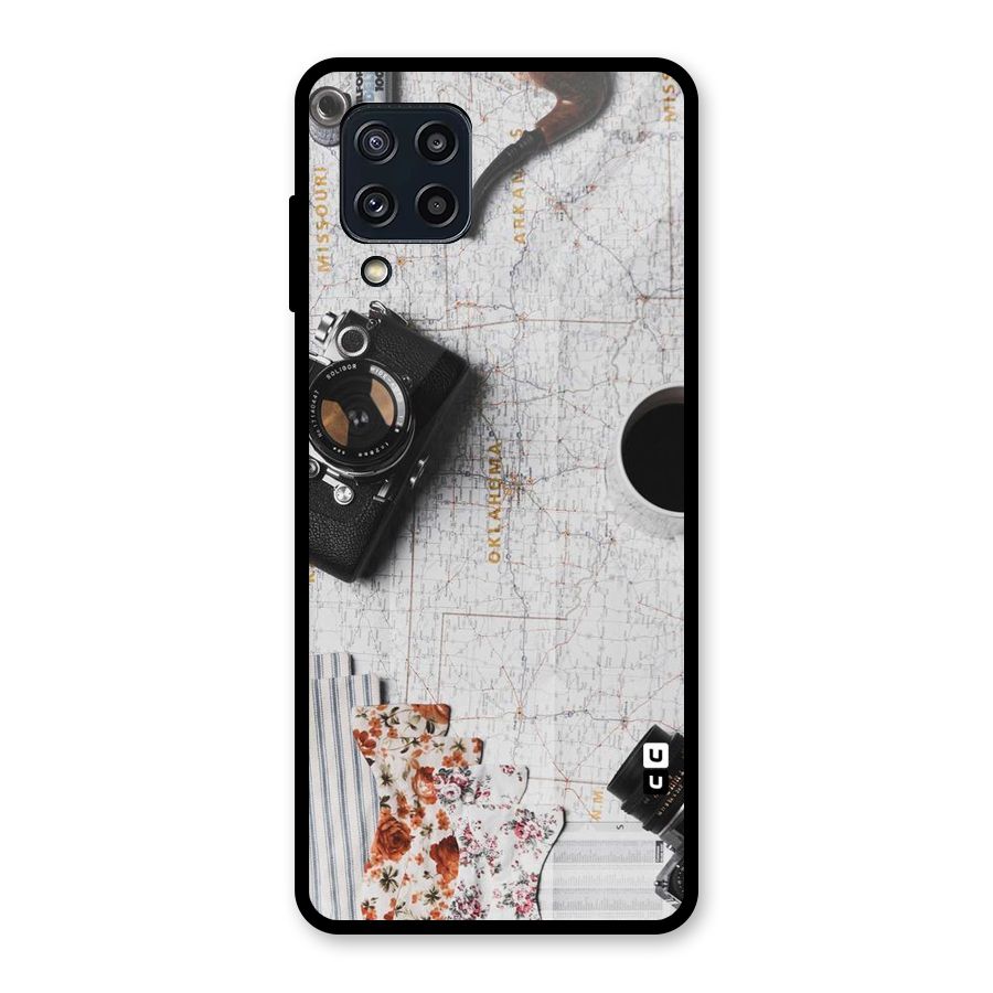Camera Smoky Pipe Glass Back Case for Galaxy M32