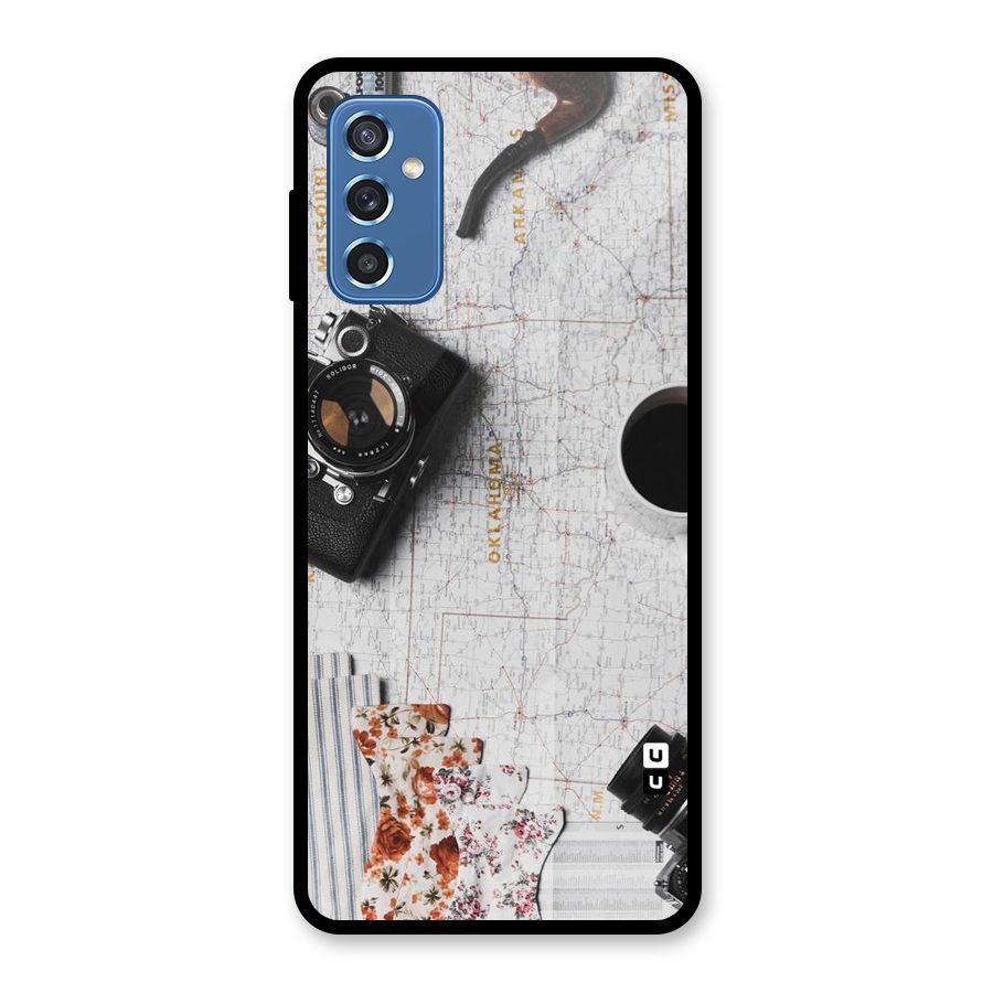 Camera Smoky Pipe Glass Back Case for Galaxy M52 5G