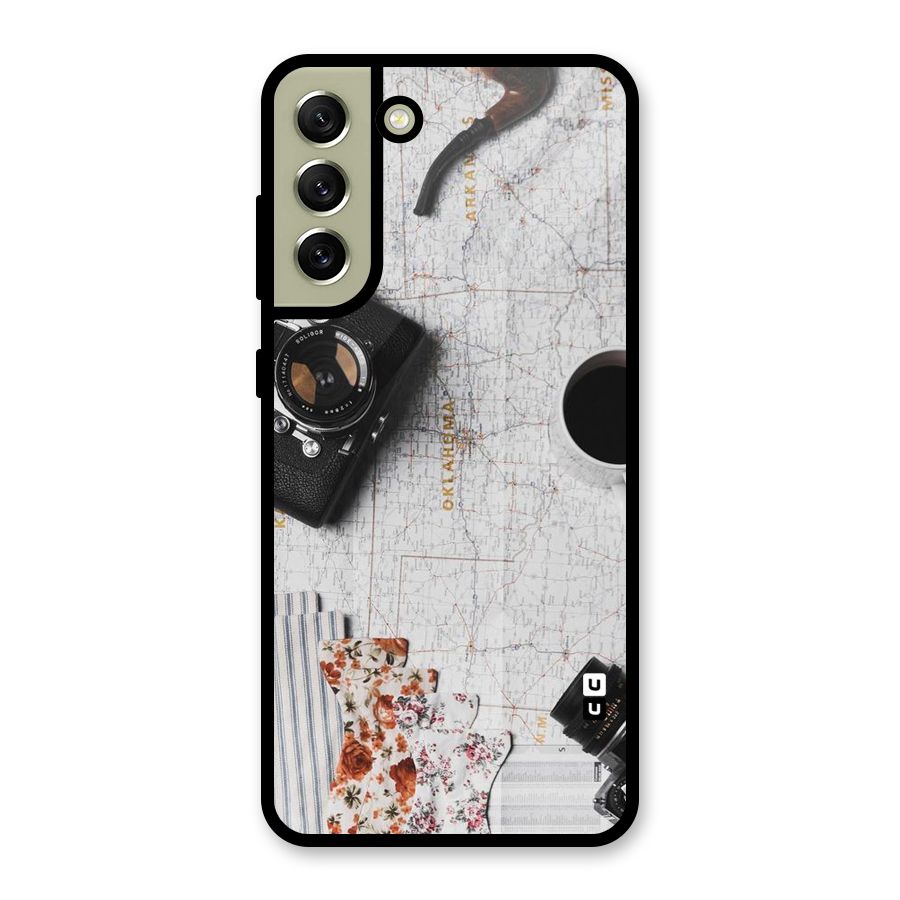 Camera Smoky Pipe Glass Back Case for Galaxy S21 FE 5G