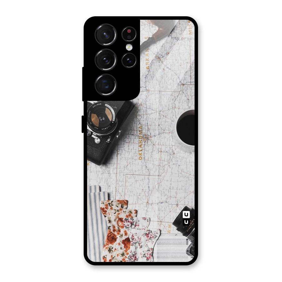 Camera Smoky Pipe Glass Back Case for Galaxy S21 Ultra 5G