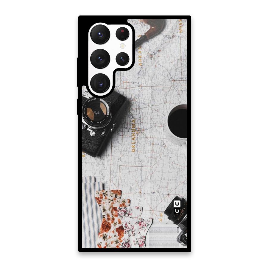Camera Smoky Pipe Glass Back Case for Galaxy S22 Ultra 5G