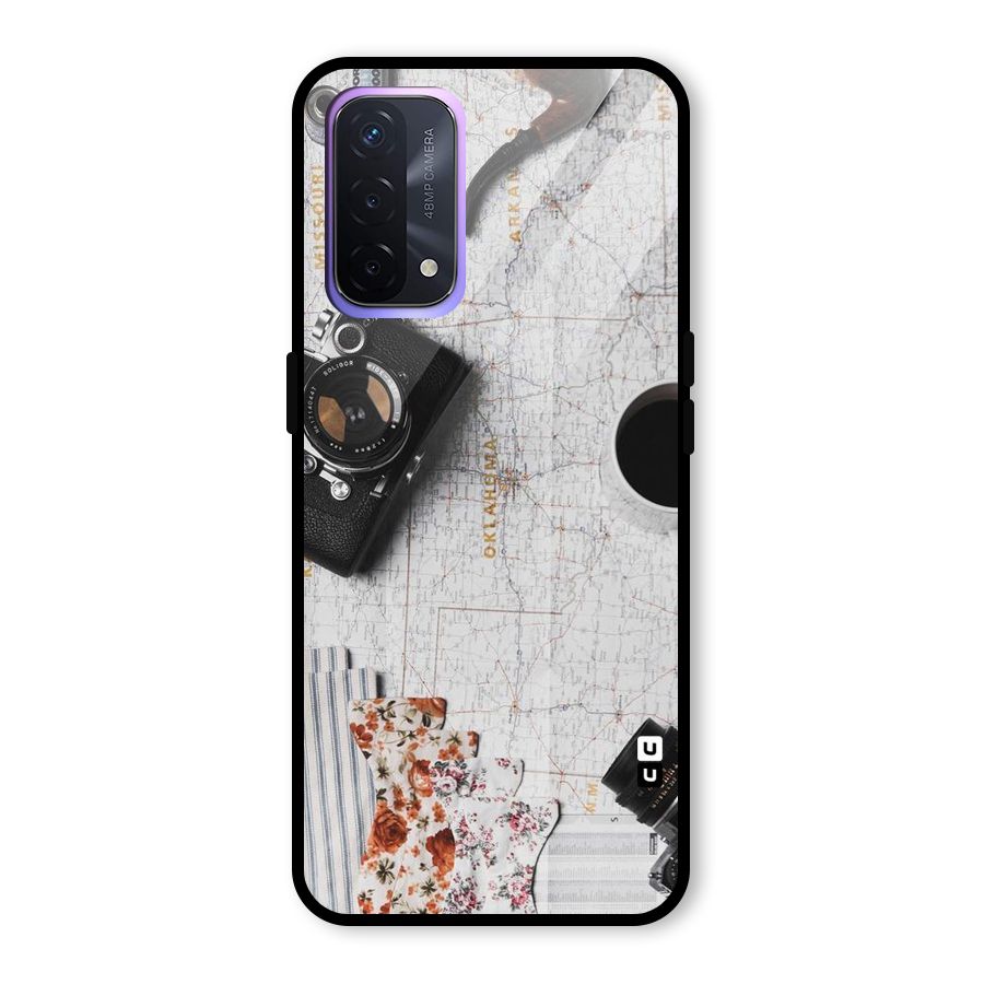 Camera Smoky Pipe Glass Back Case for Oppo A74 5G