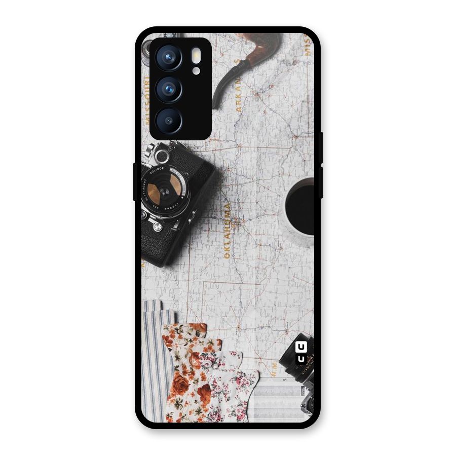 Camera Smoky Pipe Glass Back Case for Oppo Reno6 5G
