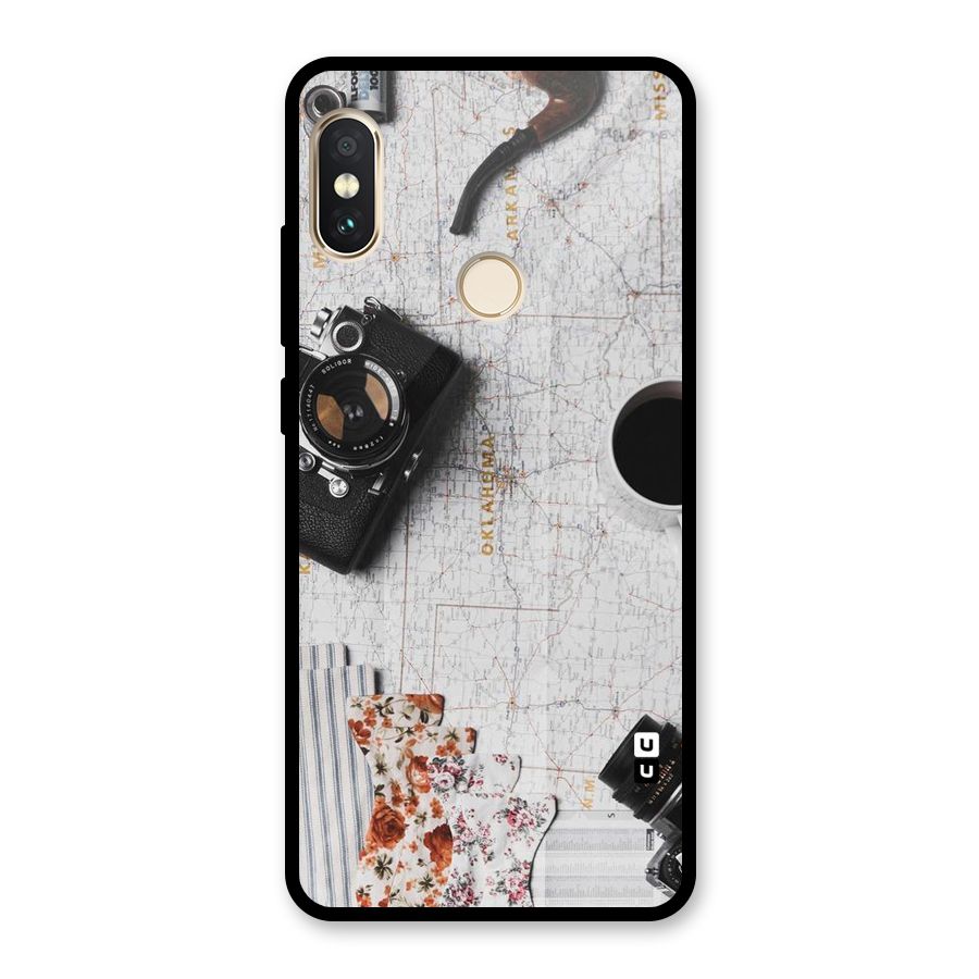 Camera Smoky Pipe Glass Back Case for Redmi Note 5 Pro