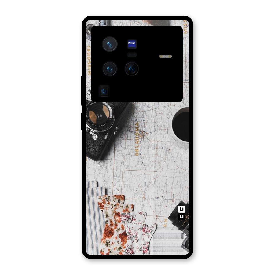 Camera Smoky Pipe Glass Back Case for Vivo X80 Pro