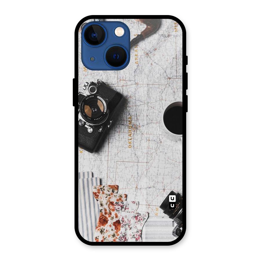 Camera Smoky Pipe Glass Back Case for iPhone 13 Mini