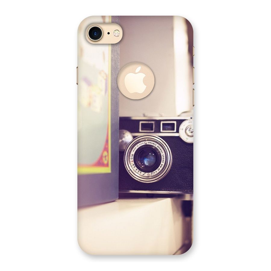 Camera Vintage Pastel Back Case for iPhone 7 Logo Cut