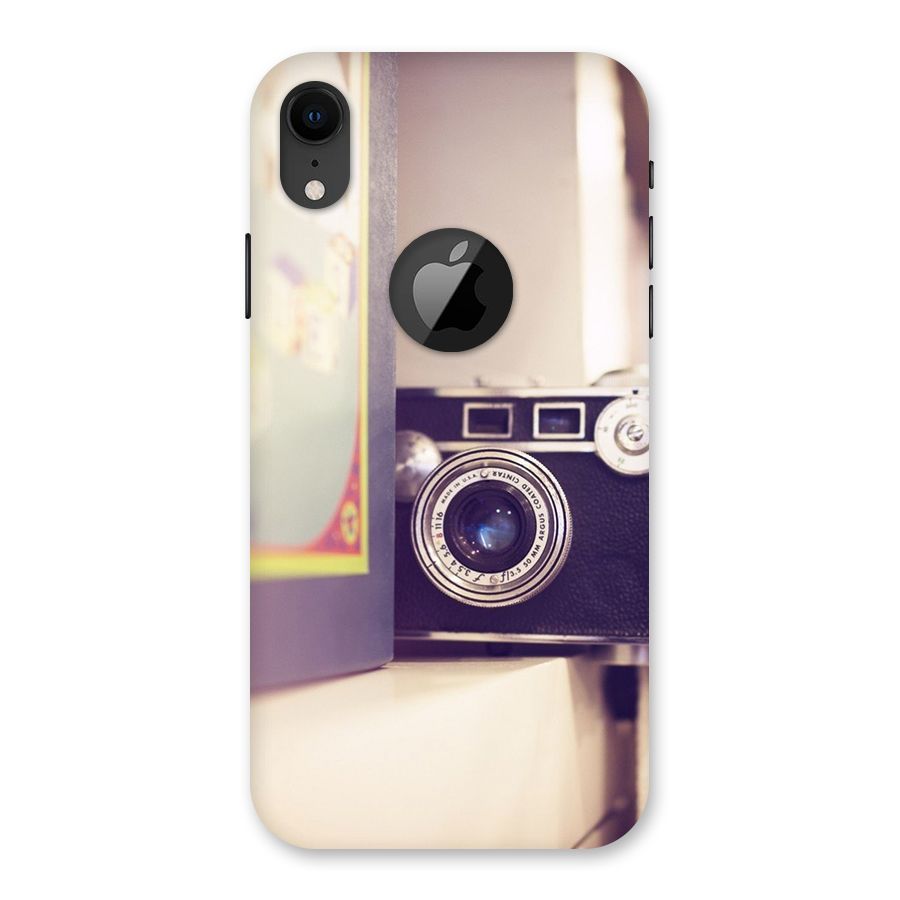 Camera Vintage Pastel Back Case for iPhone XR Logo Cut