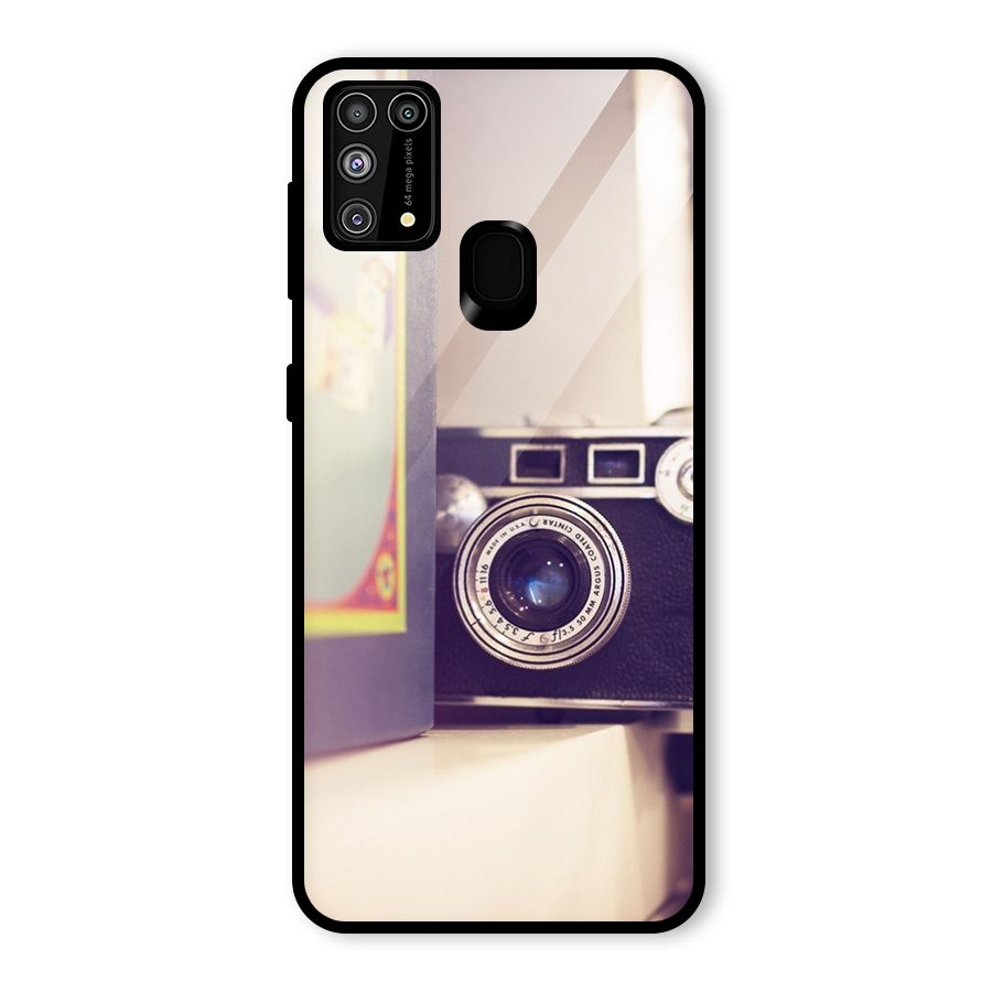 Camera Vintage Pastel Glass Back Case for Galaxy F41