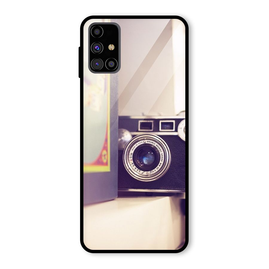 Camera Vintage Pastel Glass Back Case for Galaxy M31s