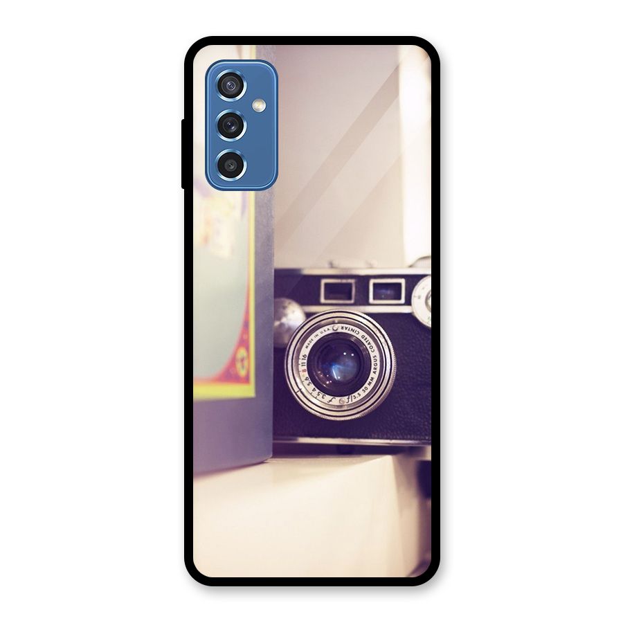Camera Vintage Pastel Glass Back Case for Galaxy M52 5G