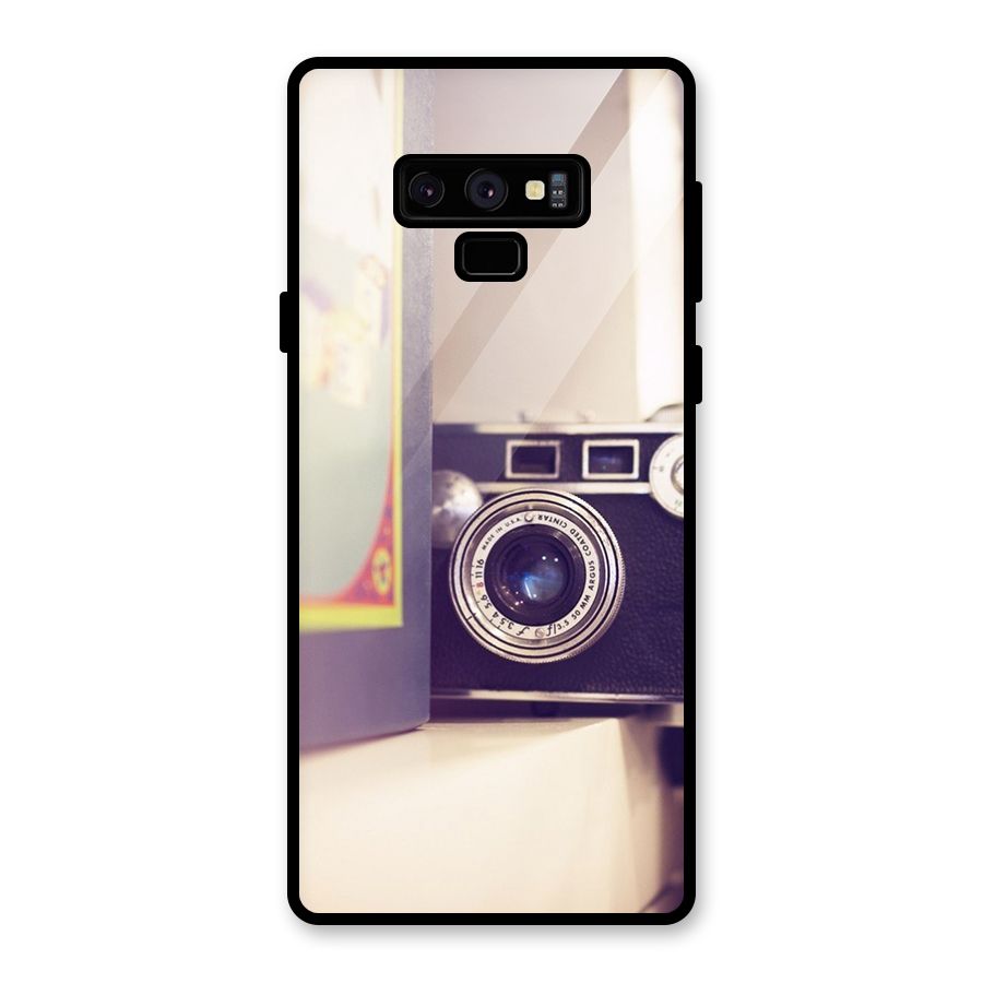 Camera Vintage Pastel Glass Back Case for Galaxy Note 9
