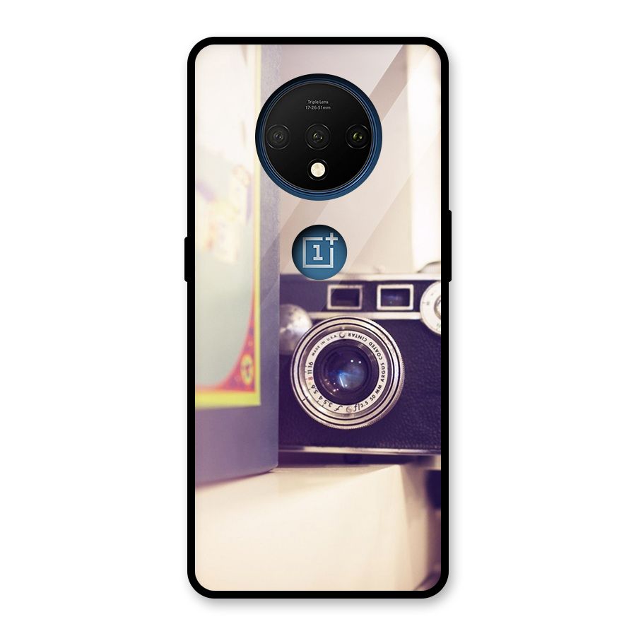 Camera Vintage Pastel Glass Back Case for OnePlus 7T