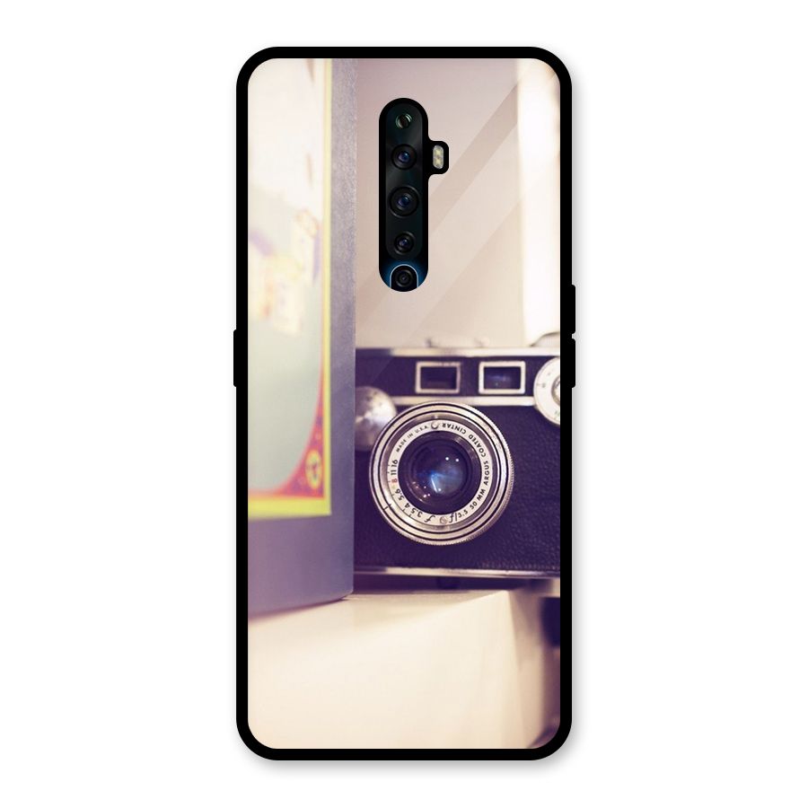 Camera Vintage Pastel Glass Back Case for Oppo Reno2 F