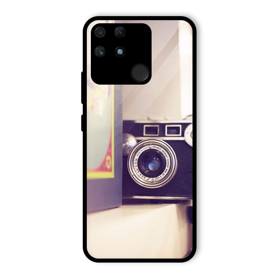 Camera Vintage Pastel Glass Back Case for Realme Narzo 50A