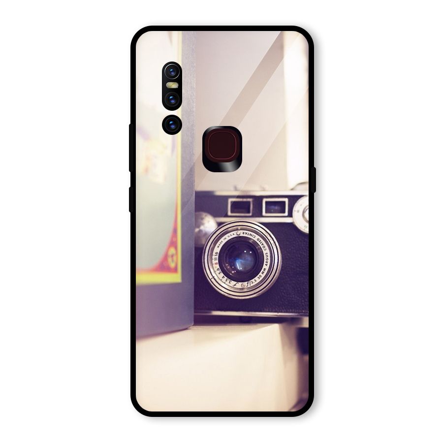 Camera Vintage Pastel Glass Back Case for Vivo V15