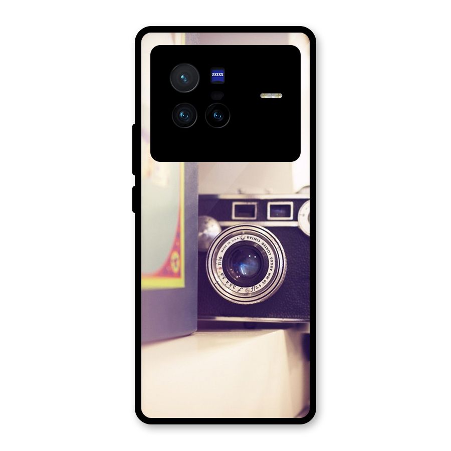 Camera Vintage Pastel Glass Back Case for Vivo X80