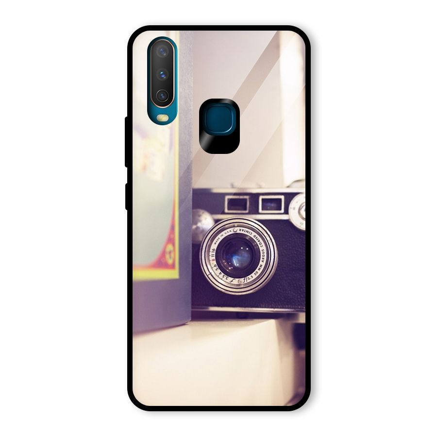 Camera Vintage Pastel Glass Back Case for Vivo Y15