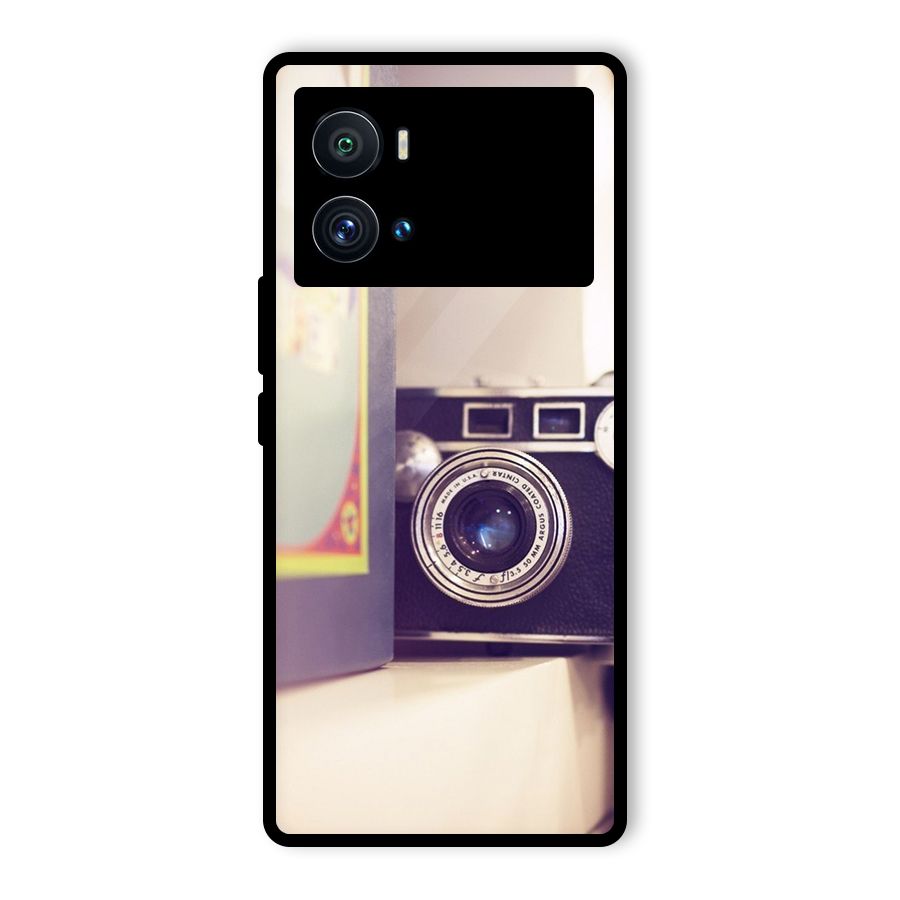 Camera Vintage Pastel Glass Back Case for Vivo iQOO 9 Pro