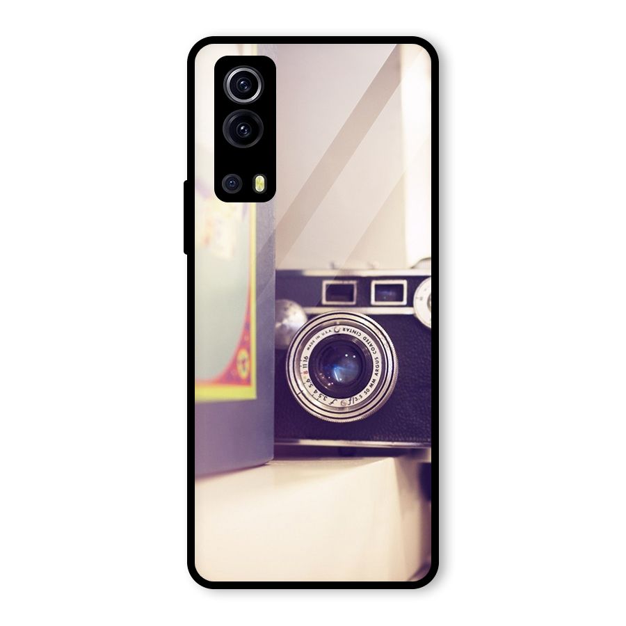 Camera Vintage Pastel Glass Back Case for Vivo iQOO Z3