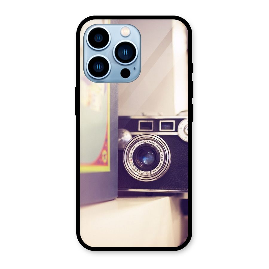 Camera Vintage Pastel Glass Back Case for iPhone 13 Pro