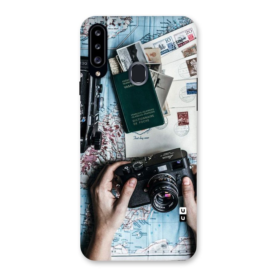 Camera and Postcards Back Case for Samsung Galaxy A20s
