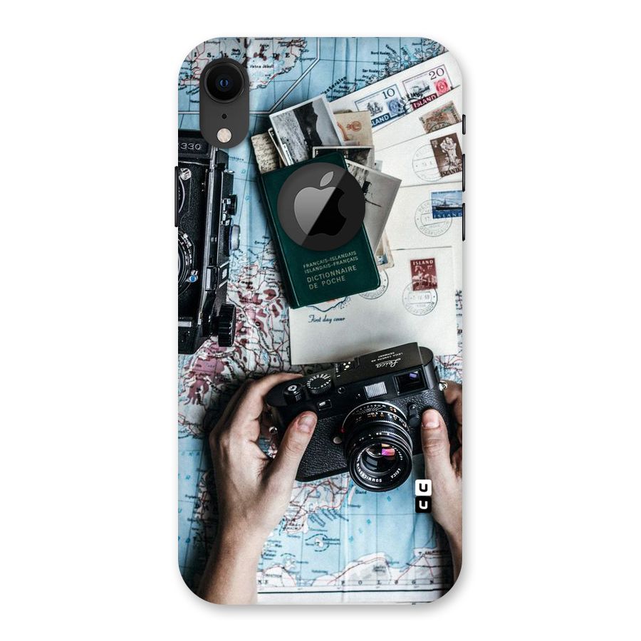 Camera and Postcards Back Case for iPhone XR Logo Cut
