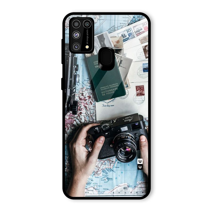 Camera and Postcards Glass Back Case for Galaxy F41