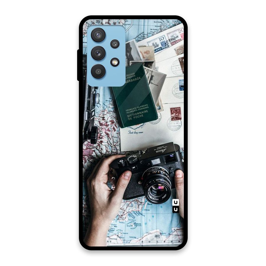 Camera and Postcards Glass Back Case for Galaxy M32 5G