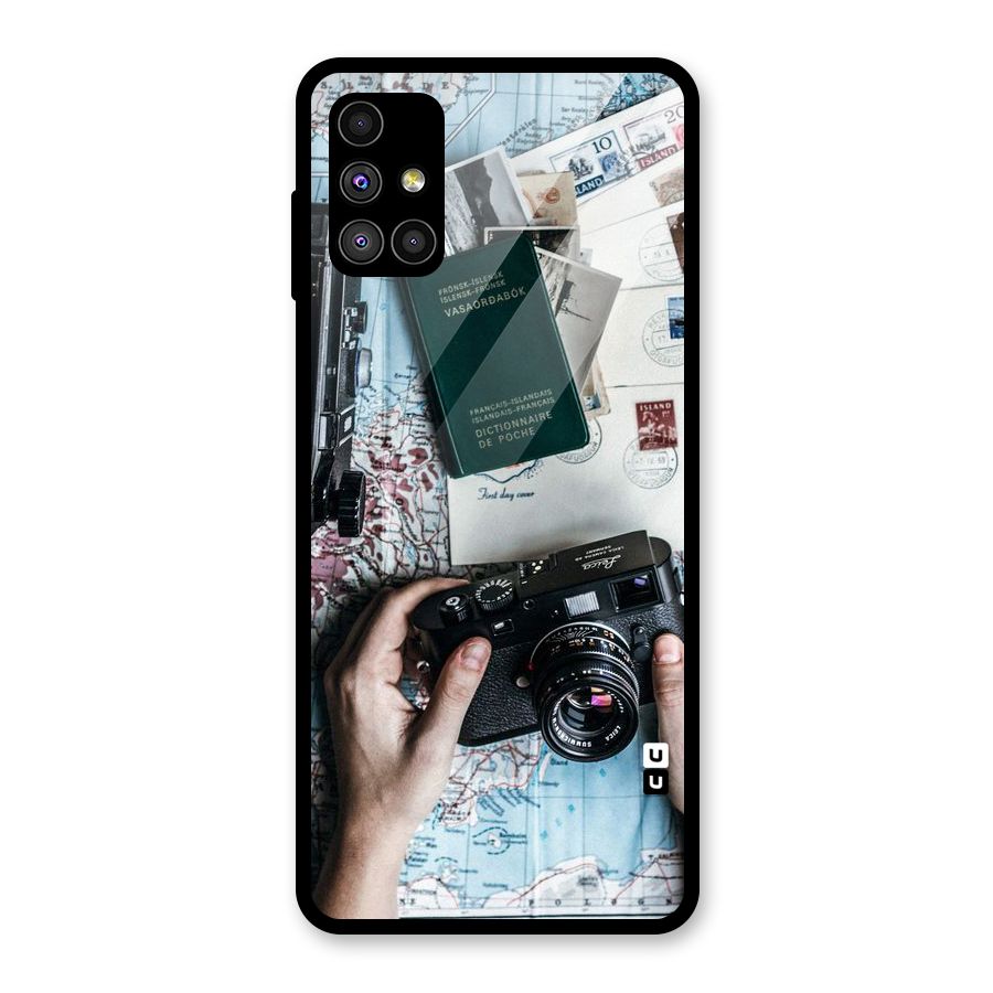 Camera and Postcards Glass Back Case for Galaxy M51