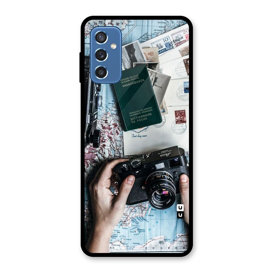 Camera and Postcards Glass Back Case for Galaxy M52 5G
