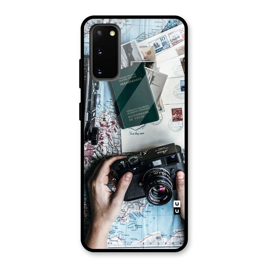 Camera and Postcards Glass Back Case for Galaxy S20