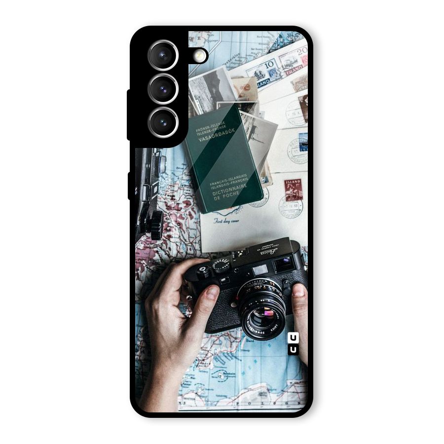 Camera and Postcards Glass Back Case for Galaxy S21 5G