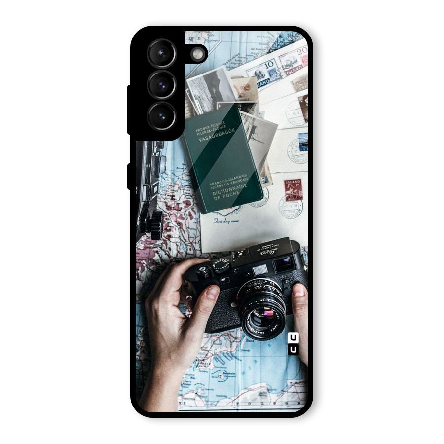 Camera and Postcards Glass Back Case for Galaxy S21 Plus
