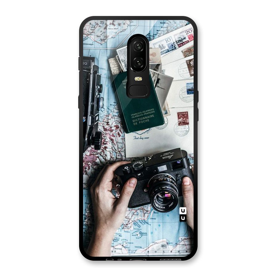 Camera and Postcards Glass Back Case for OnePlus 6