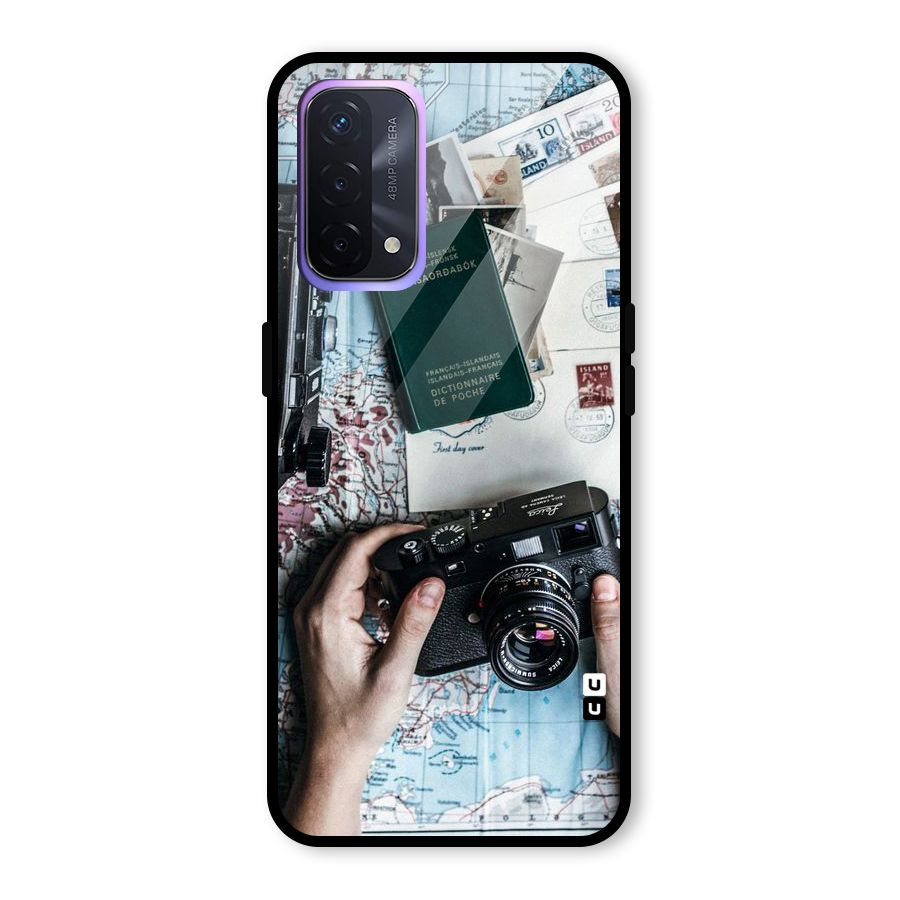Camera and Postcards Glass Back Case for Oppo A74 5G