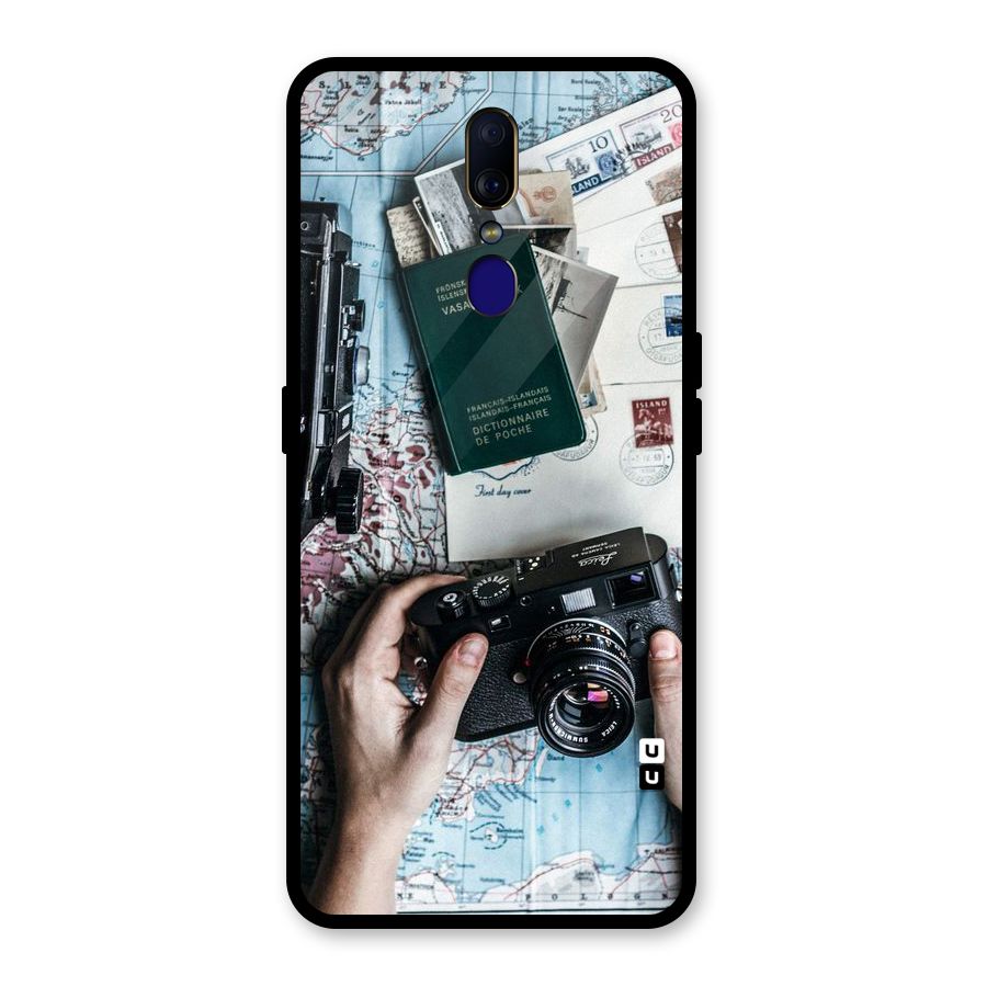 Camera and Postcards Glass Back Case for Oppo F11