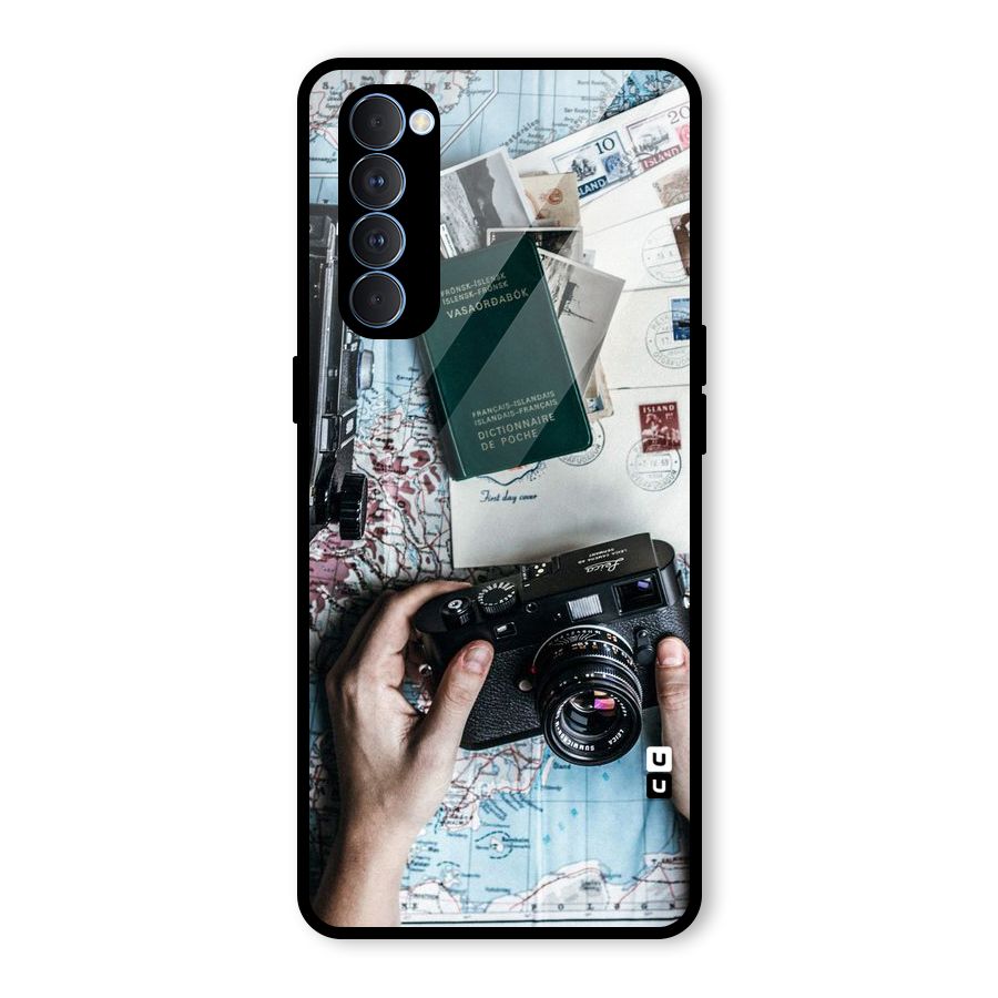 Camera and Postcards Glass Back Case for Oppo Reno4 Pro