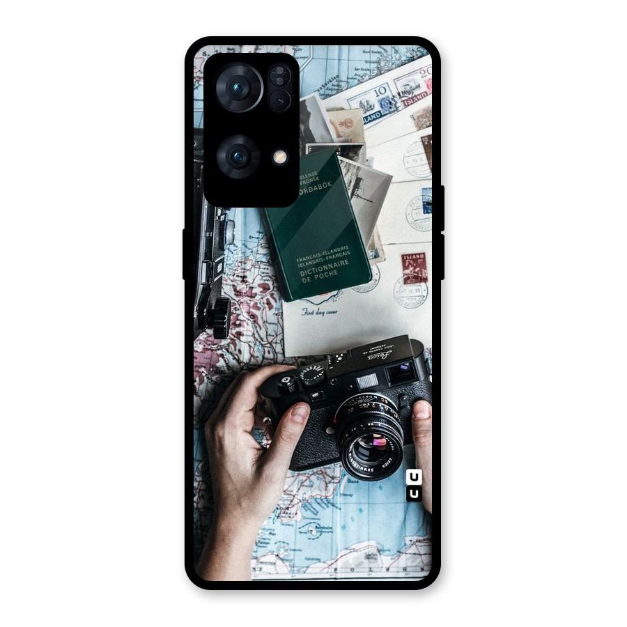 Camera and Postcards Glass Back Case for Oppo Reno7 Pro 5G