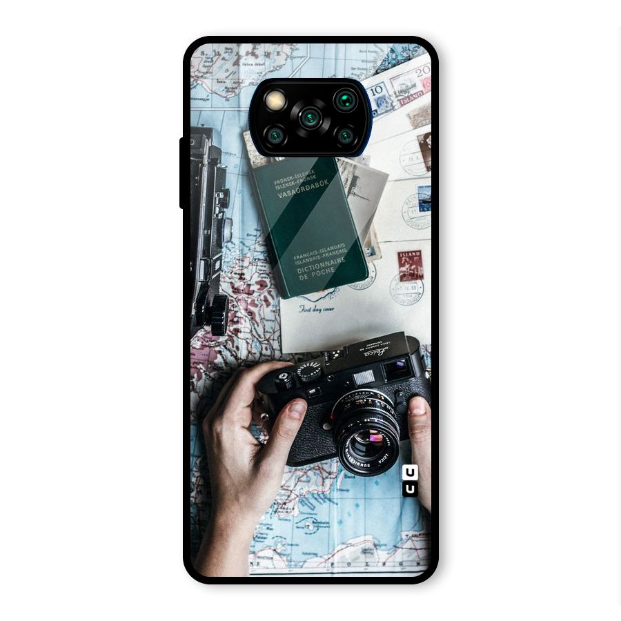 Camera and Postcards Glass Back Case for Poco X3 Pro