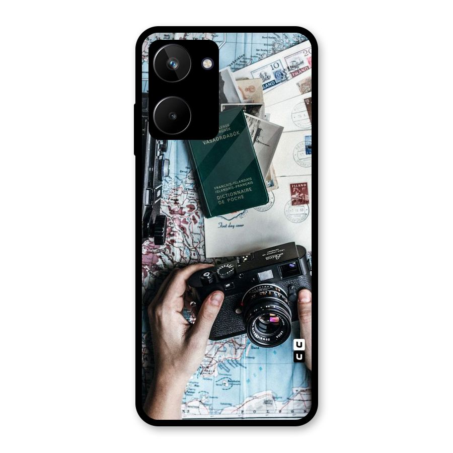 Camera and Postcards Glass Back Case for Realme 10
