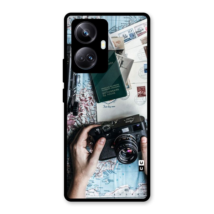 Camera and Postcards Glass Back Case for Realme 10 Pro Plus