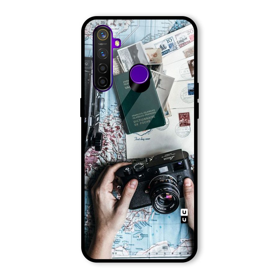 Camera and Postcards Glass Back Case for Realme 5 Pro