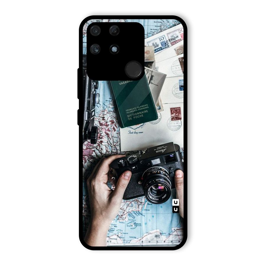 Camera and Postcards Glass Back Case for Realme Narzo 50A