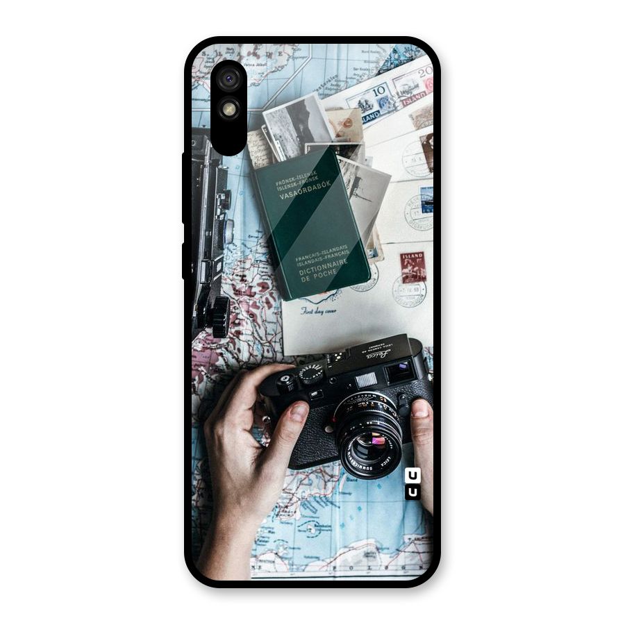 Camera and Postcards Glass Back Case for Redmi 9i