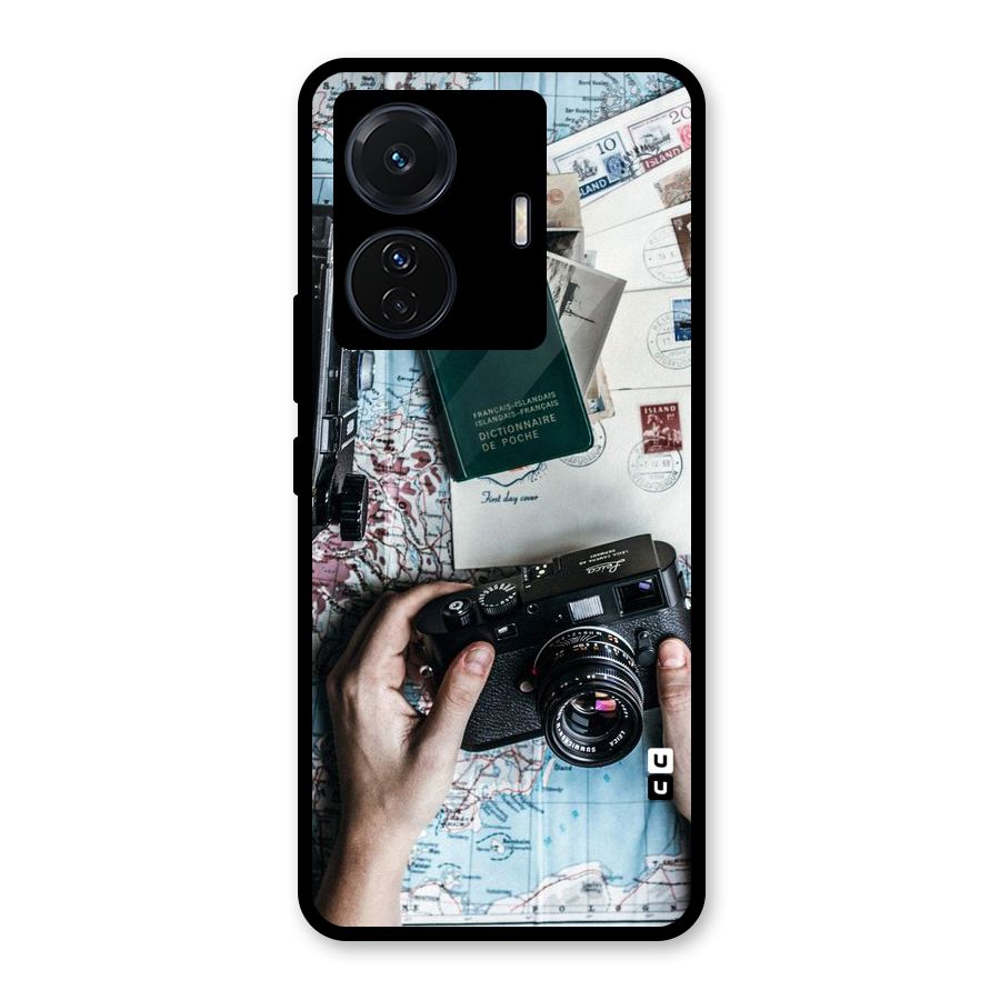 Camera and Postcards Glass Back Case for Vivo T1 Pro