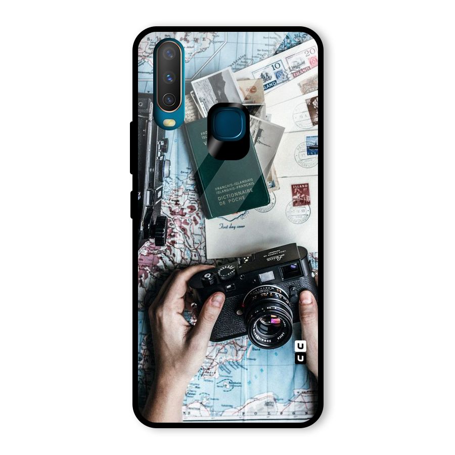 Camera and Postcards Glass Back Case for Vivo U10