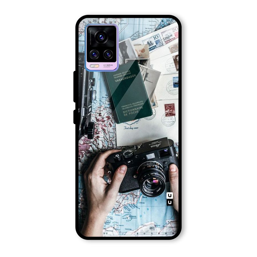 Camera and Postcards Glass Back Case for Vivo V20 Pro